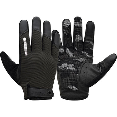 Guantes de gimnasio de dedos completos compatibles con pantallas táctiles RDX T2